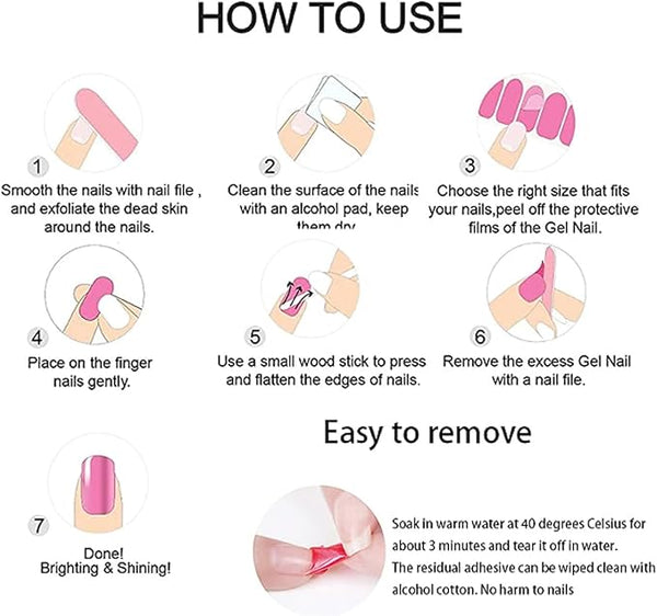 5 Sheets Valentines Day Gel Nail Stickers Glitter Love Nail Polish Strips Romantic Red Heart Nail Wraps Stickers Self Adhesive Design French Lines Hearts Full Nails Wraps Sticker for Manicure Salon - Bel Marant