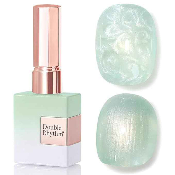 Double Rhythm 15ML Gel Nail Polish Pure Sheer Same Color Same Bottle Soak Off Gel Polish Art Manicure Salon DIY at Home for Women (Pearl Green-B1146)