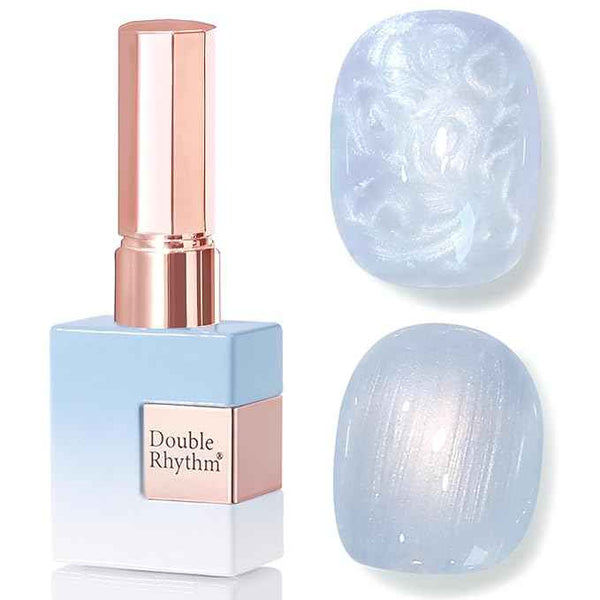 Double Rhythm 15ML Gel Nail Polish Pure Sheer Same Color Same Bottle Soak Off Gel Polish Art Manicure Salon DIY at Home for Women (Pearl Blue-B1147)