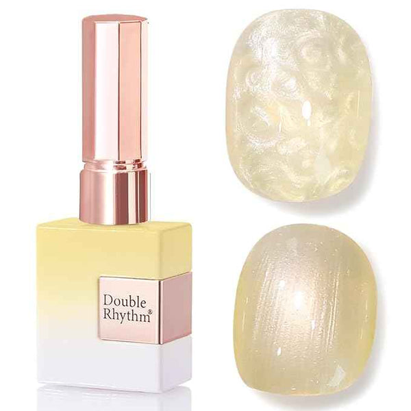 Double Rhythm 15ML Gel Nail Polish Pure Sheer Same Color Same Bottle Soak Off Gel Polish Art Manicure Salon DIY at Home for Women (Pearl Yellow-B1148)