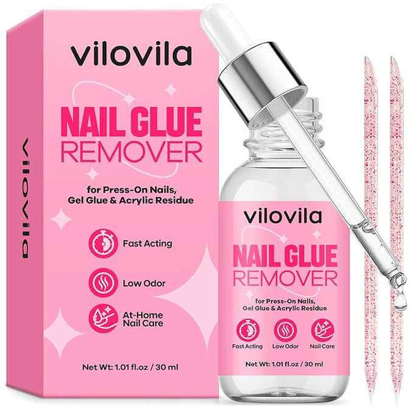 Nail Glue Remover, Gel Remover for Press On Nails, Glue and Acrylic Residue, Advanced Fast Acting Remover, Gentle & Effective Nails Glue Remover, Easy Clean Removal for At-Home Nails Care