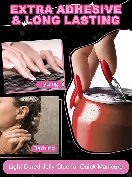 900PCS Nail Adhesive Tabs for Press on, EBANKU Waterproof Breathable Nail Glue Stickers Ultra-Thin Press on Nail Sticky Tabs in 15 Sizes, 30 Sheets Double Sided Transparent Nail Tape for Manicure DIY