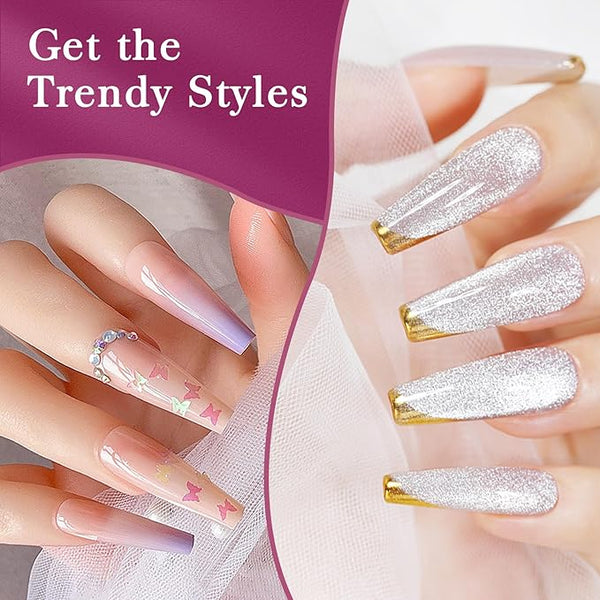 AORAEM XXL Square Clear Fake Nails 240PCS, Long Tapered Square Nail Tips Half Matte Design Extra Long Acrylic Nail Tips with Case for Home DIY Nail Salons - Bel Marant