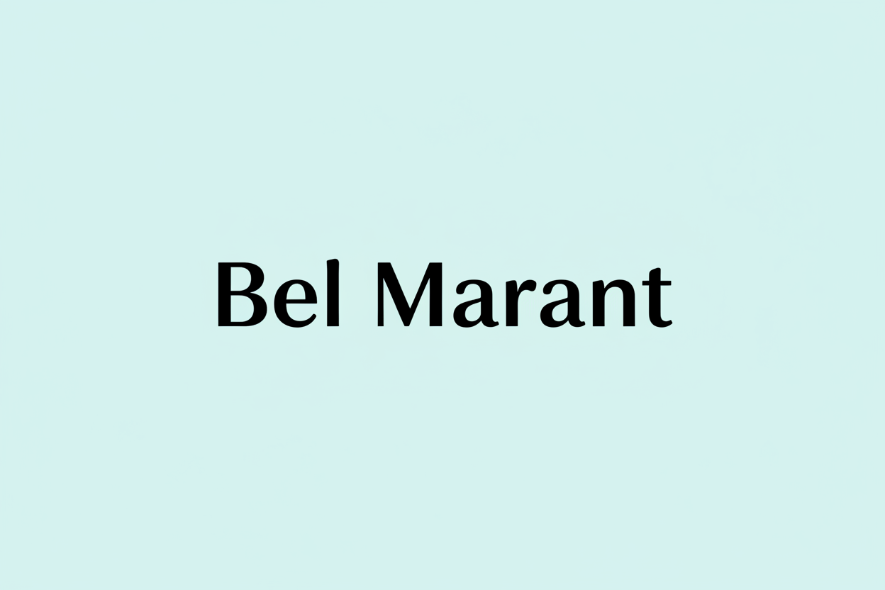 Bel Marant Logo - Black on Mint Blue